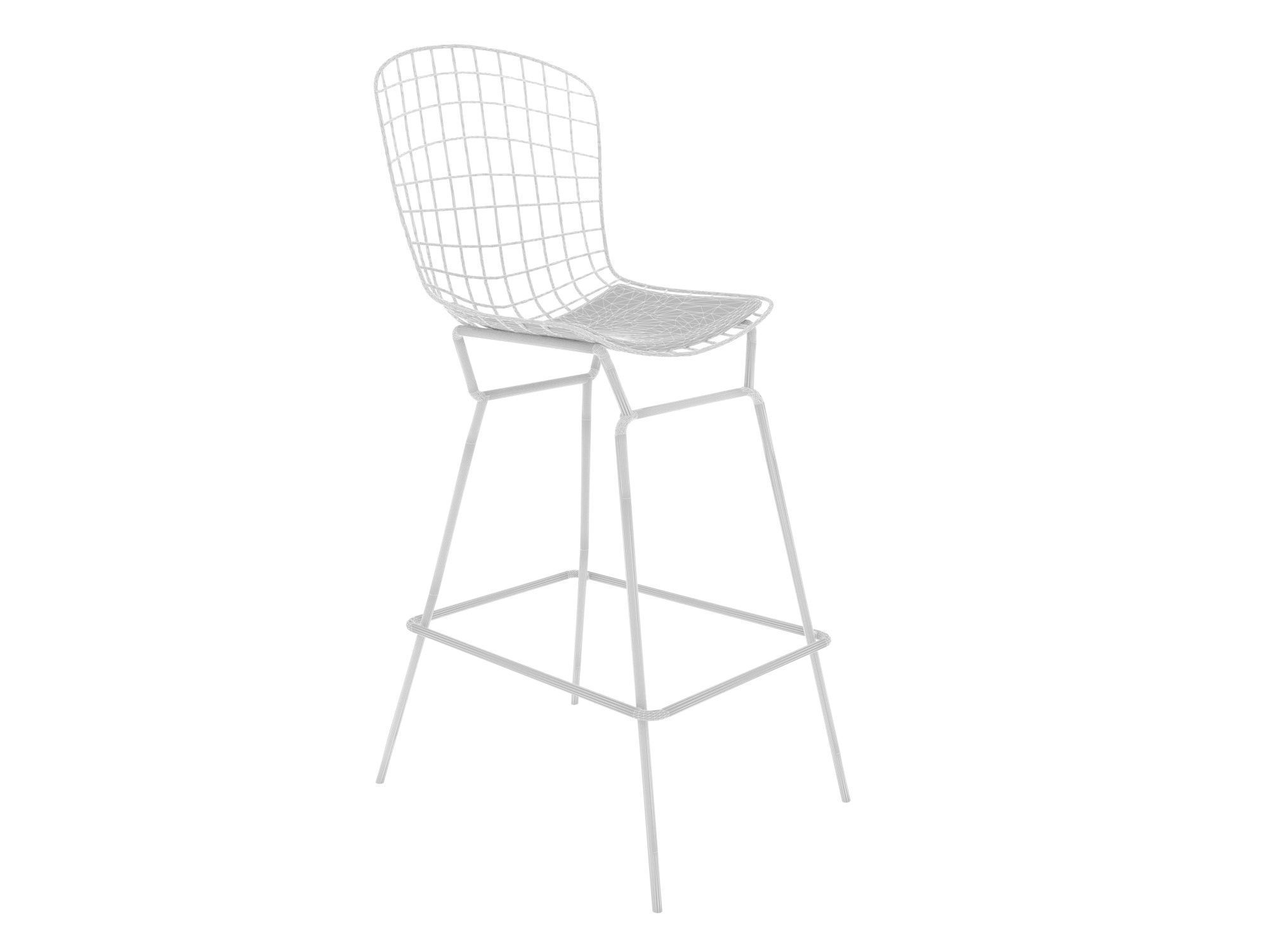 Bertoia Style Stool 3D model_33
