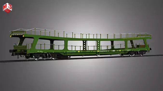 Car Transporter Wagon 3D model