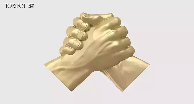 Handshake Relief Sculpture