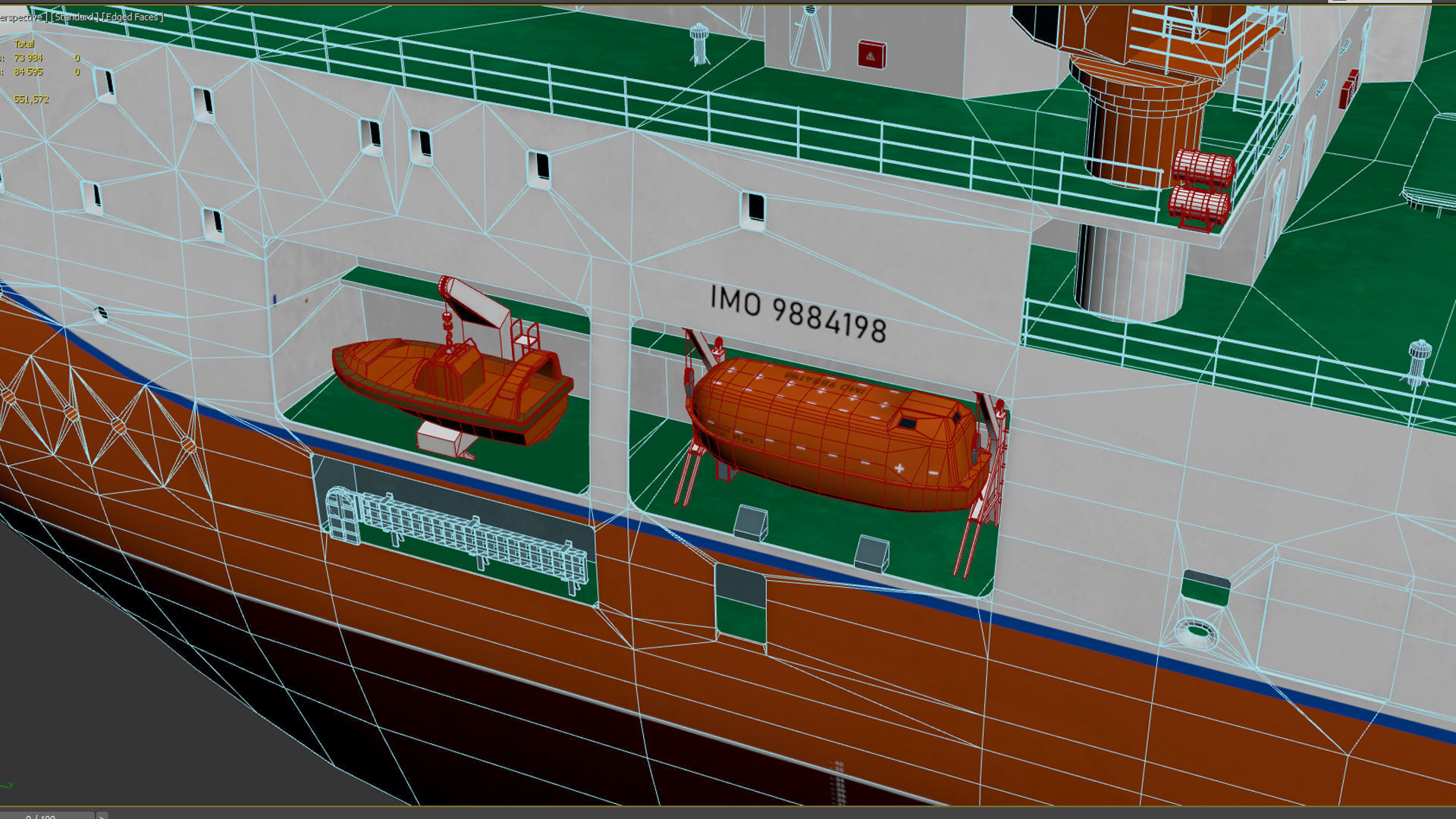Ice-resistant self-propelled platform North Pole Project 00903 3D model_13