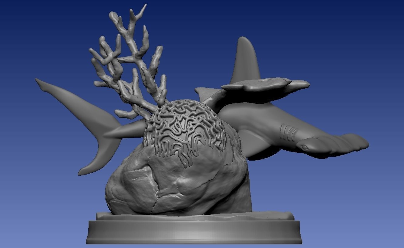 tiburon martillo 3D print model_3