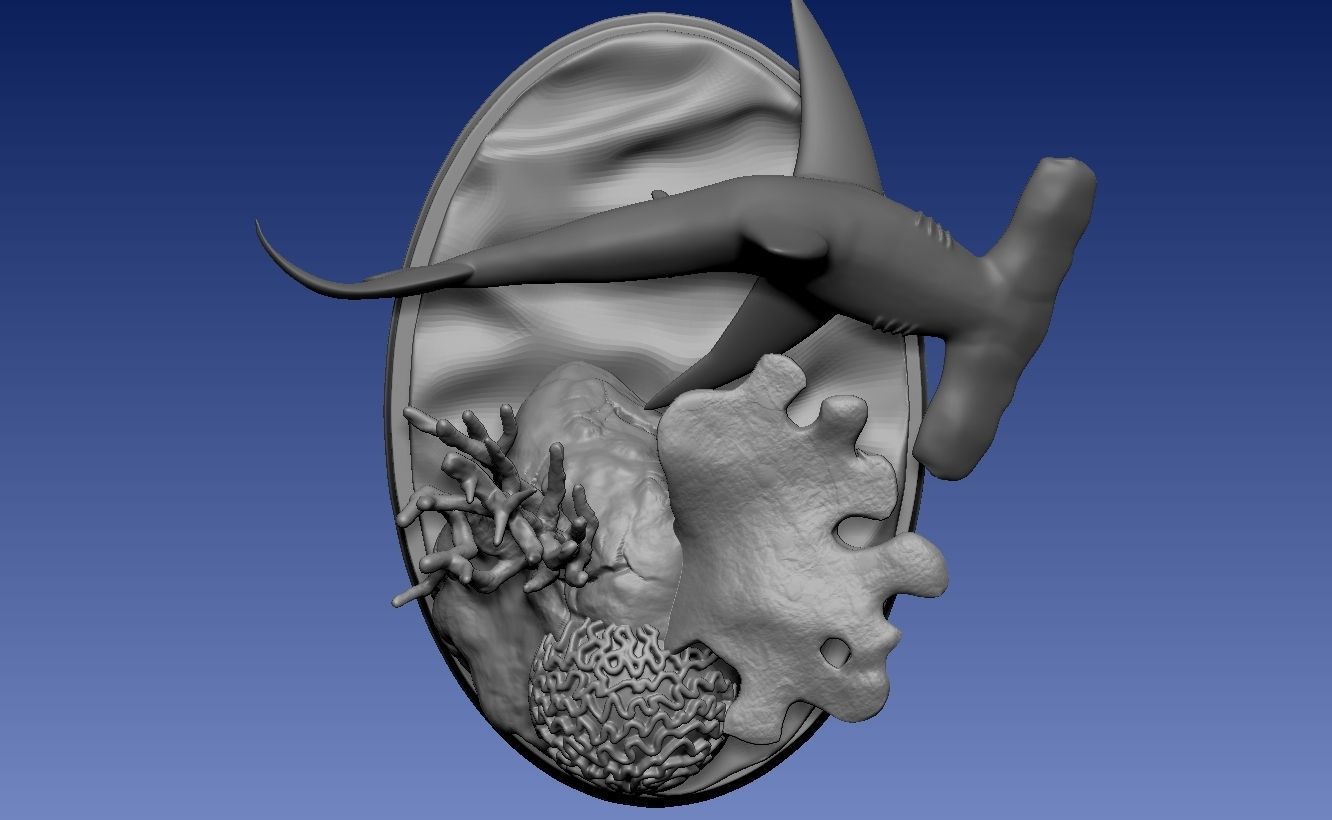 tiburon martillo 3D print model_4