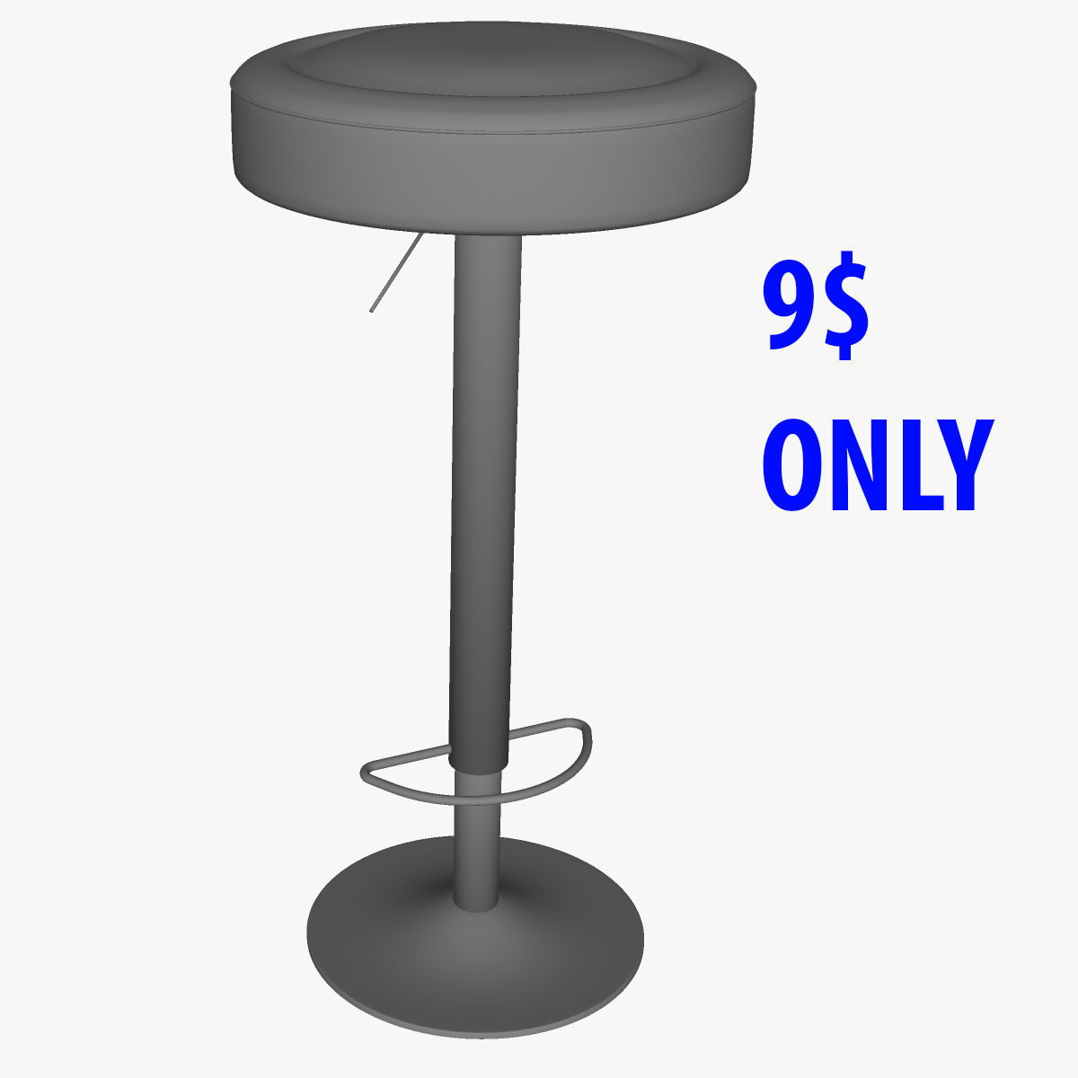 angle stool 3D model_5