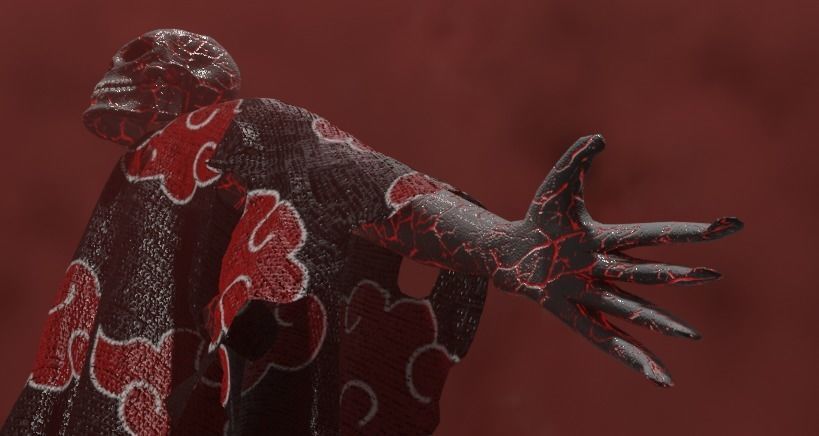 Low poly model Ghost Skeleton Naruto Akatsuki Low-poly 3D model_4