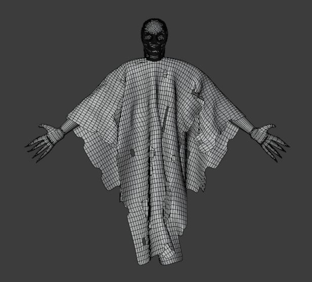 Low poly model Ghost Skeleton Naruto Akatsuki Low-poly 3D model_5