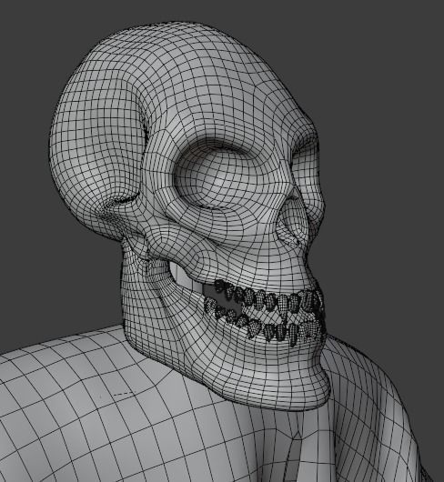 Low poly model Ghost Skeleton Naruto Akatsuki Low-poly 3D model_8