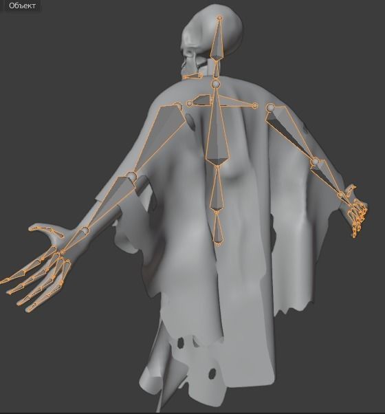 Low poly model Ghost Skeleton Naruto Akatsuki Low-poly 3D model_10