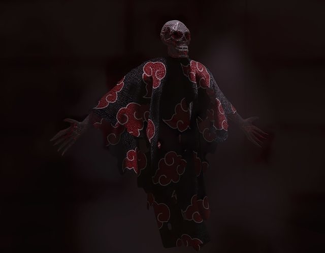 Low poly model Ghost Skeleton Naruto Akatsuki Low-poly 3D model