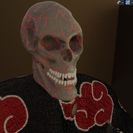 Low poly model Ghost Skeleton Naruto Akatsuki Low-poly 3D model_1