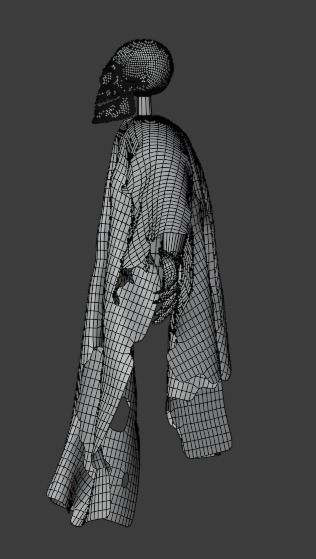 Low poly model Ghost Skeleton Naruto Akatsuki Low-poly 3D model_6