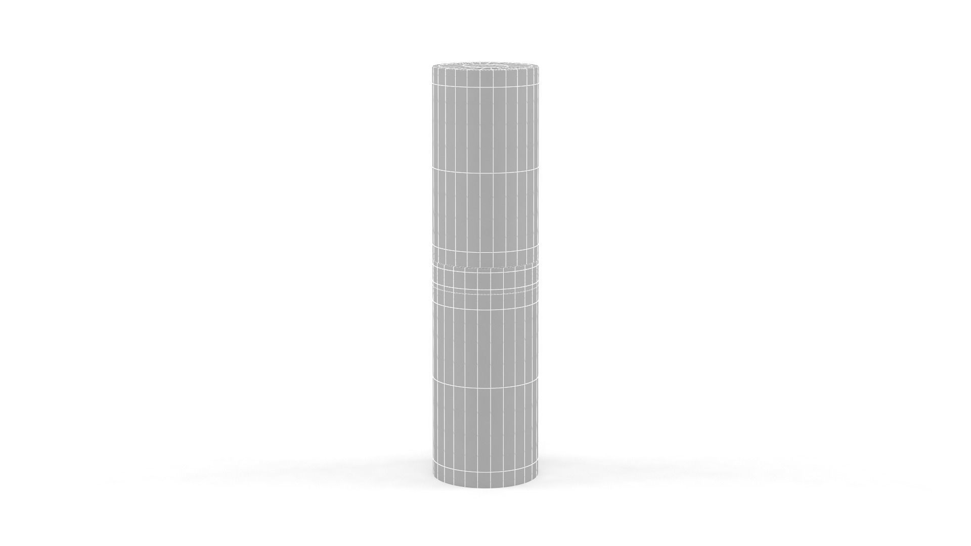 Lipstick mascara tube with gold trim 3D model_10