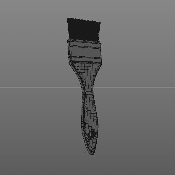 Paint Brushes Package 3D model_6