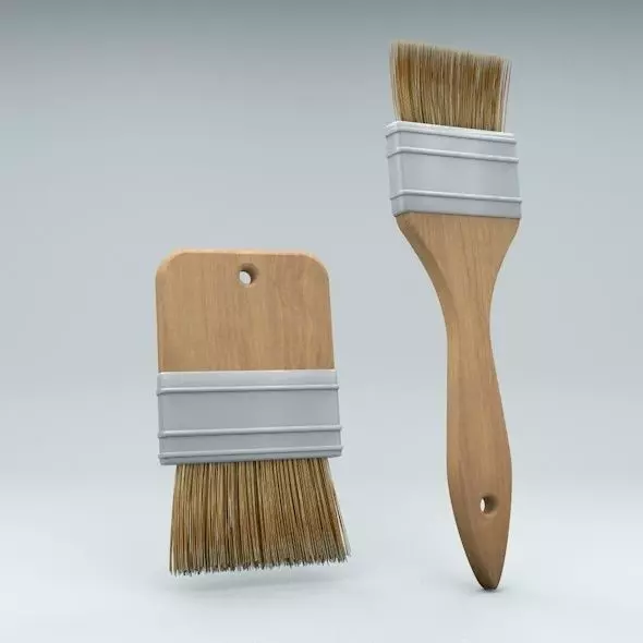 Paint Brushes Package 3D model_0