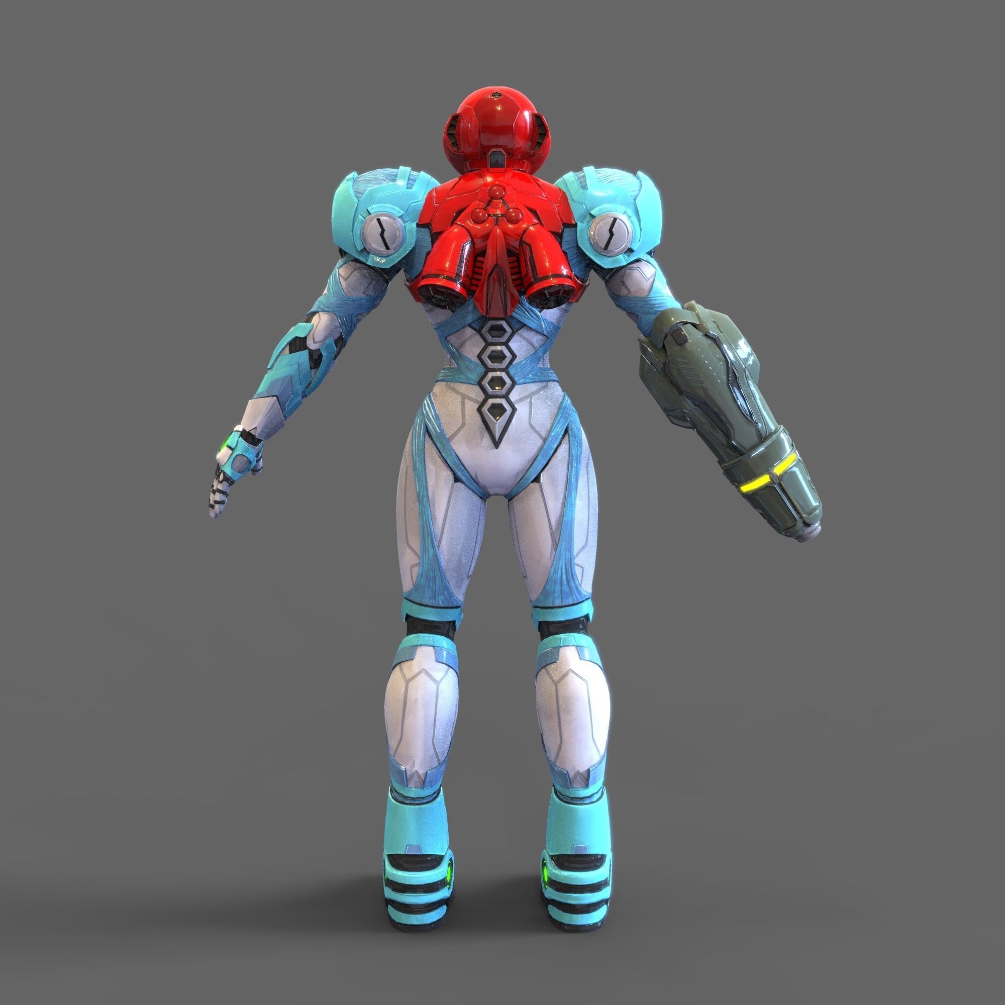 Samus Aran Metroid Dread Accurate Wearable Armor with Jetpack 3D print model_33