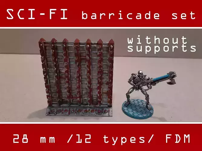 SCI-FI barricade set 3D model