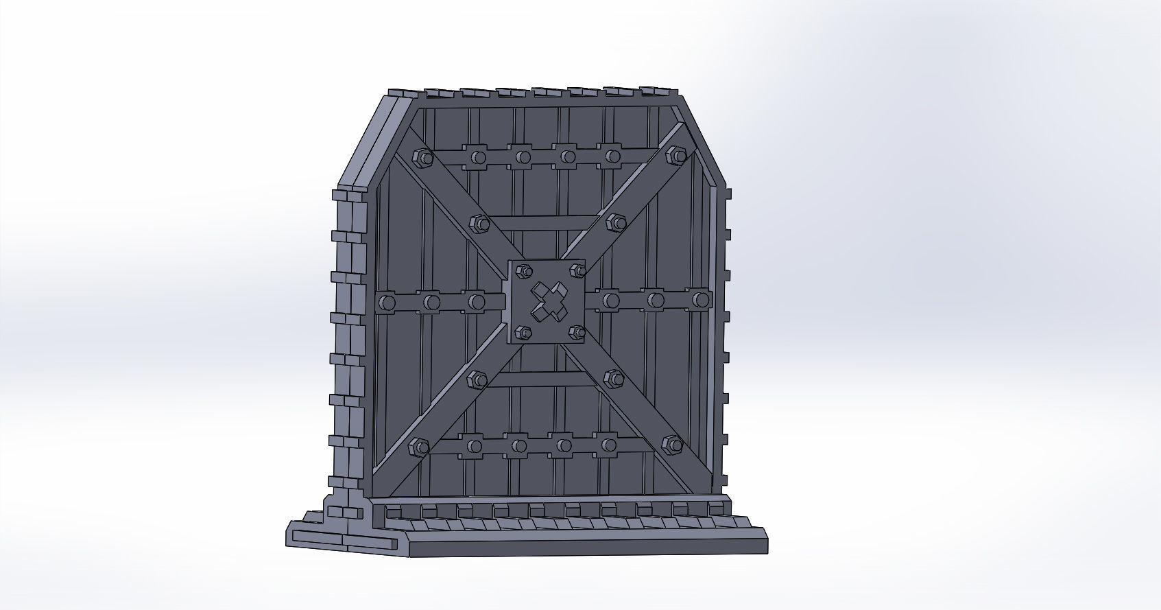 SCI-FI barricade set 3D model_19
