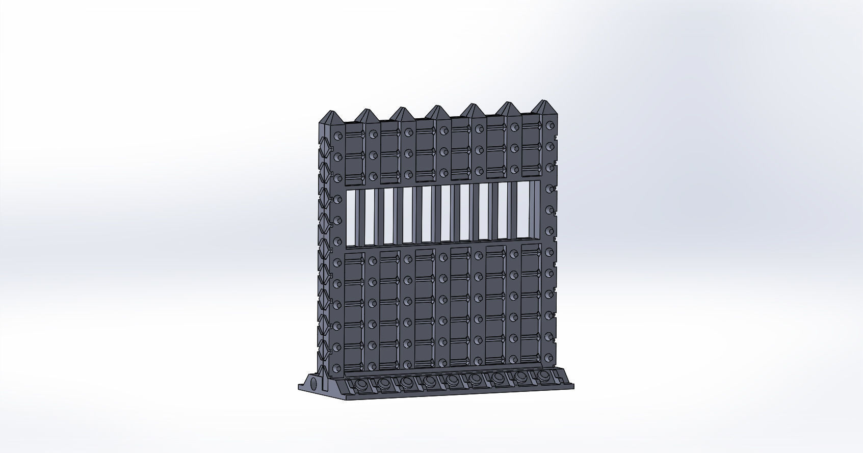 SCI-FI barricade set 3D model_23