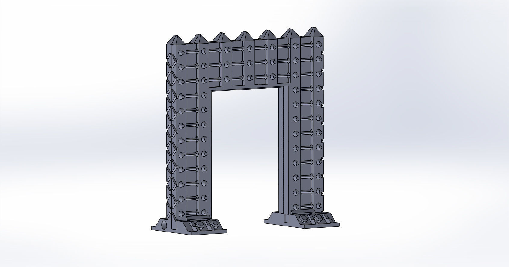 SCI-FI barricade set 3D model_21