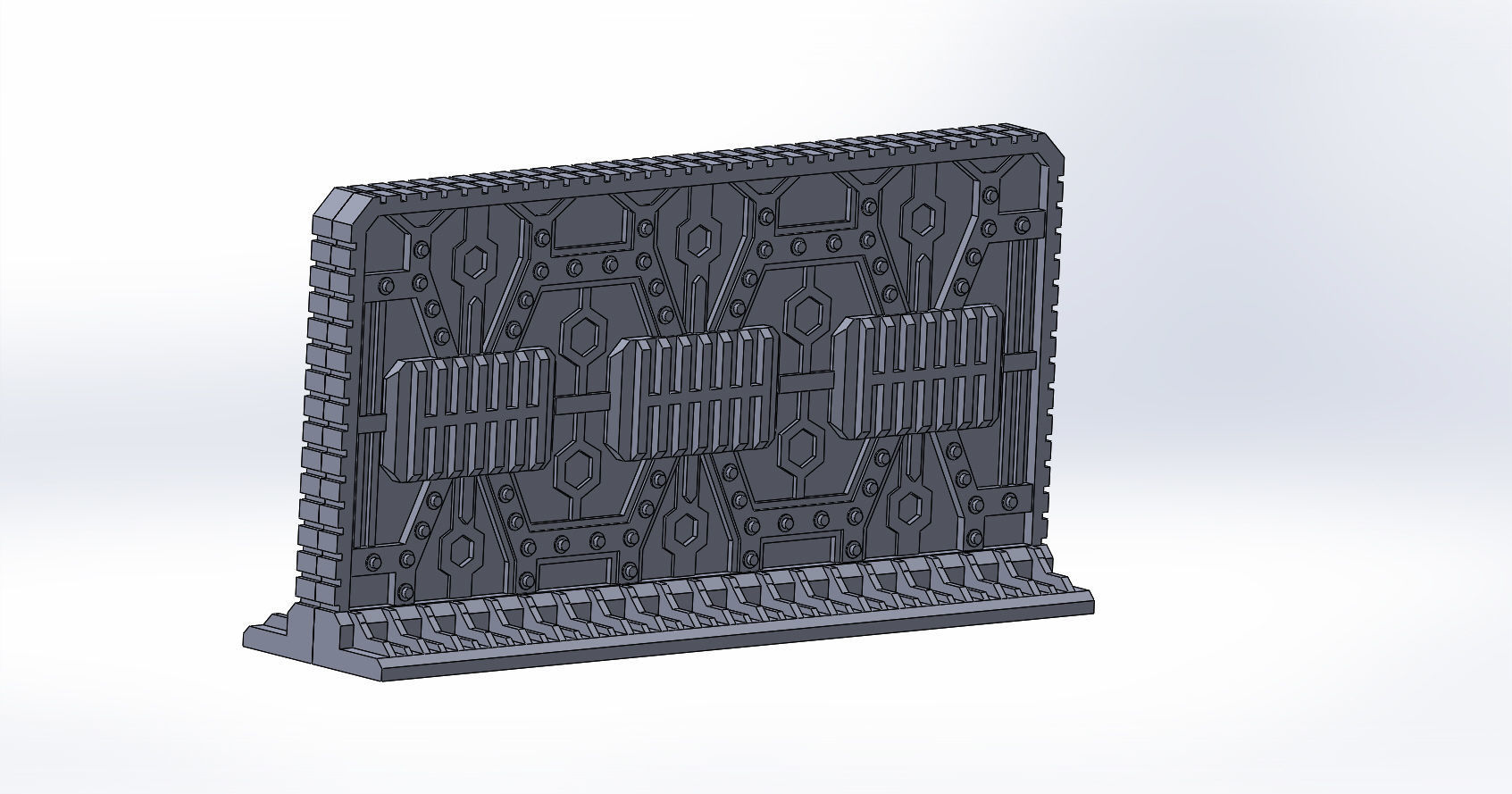 SCI-FI barricade set 3D model_17