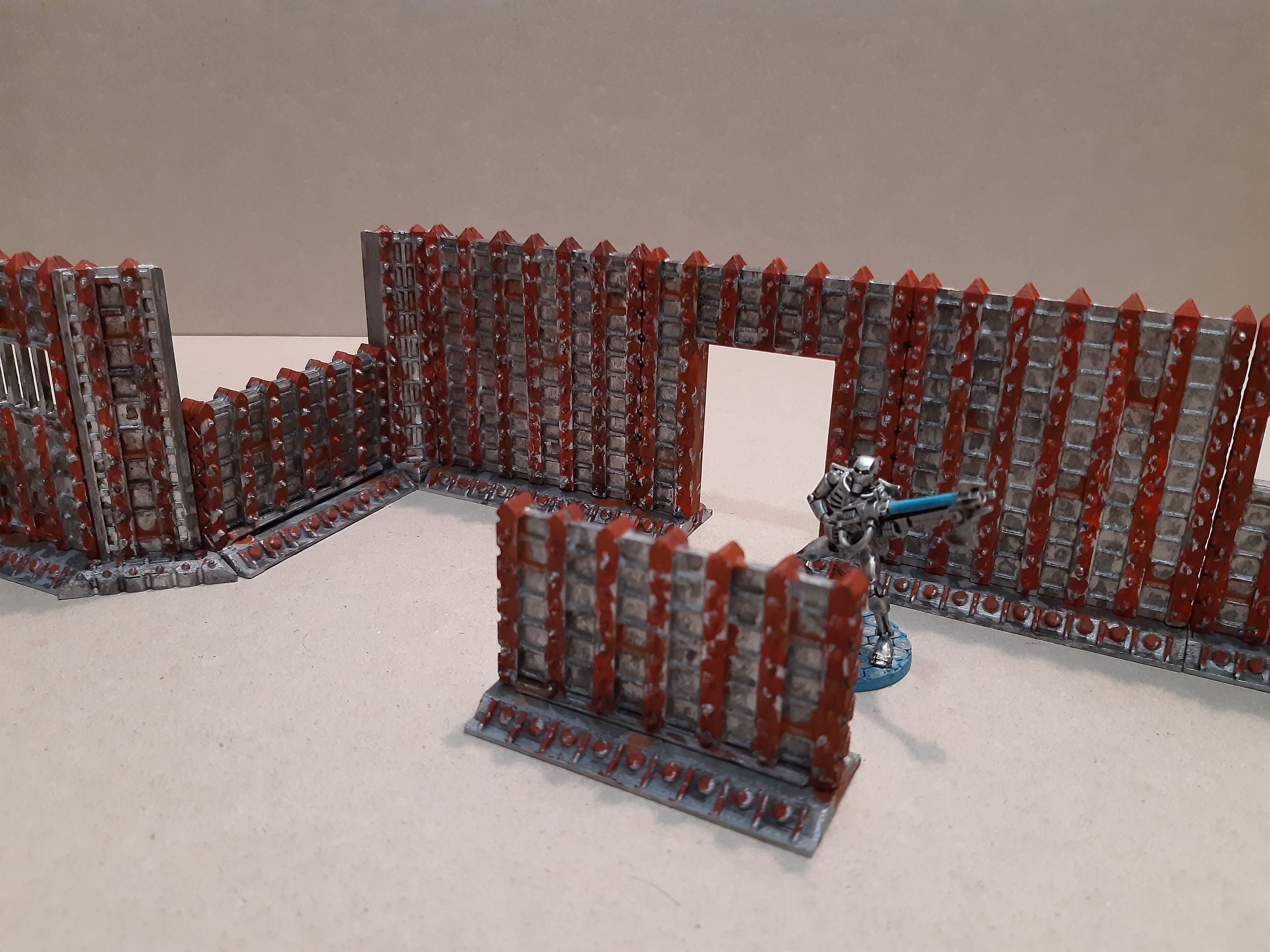SCI-FI barricade set 3D model_2