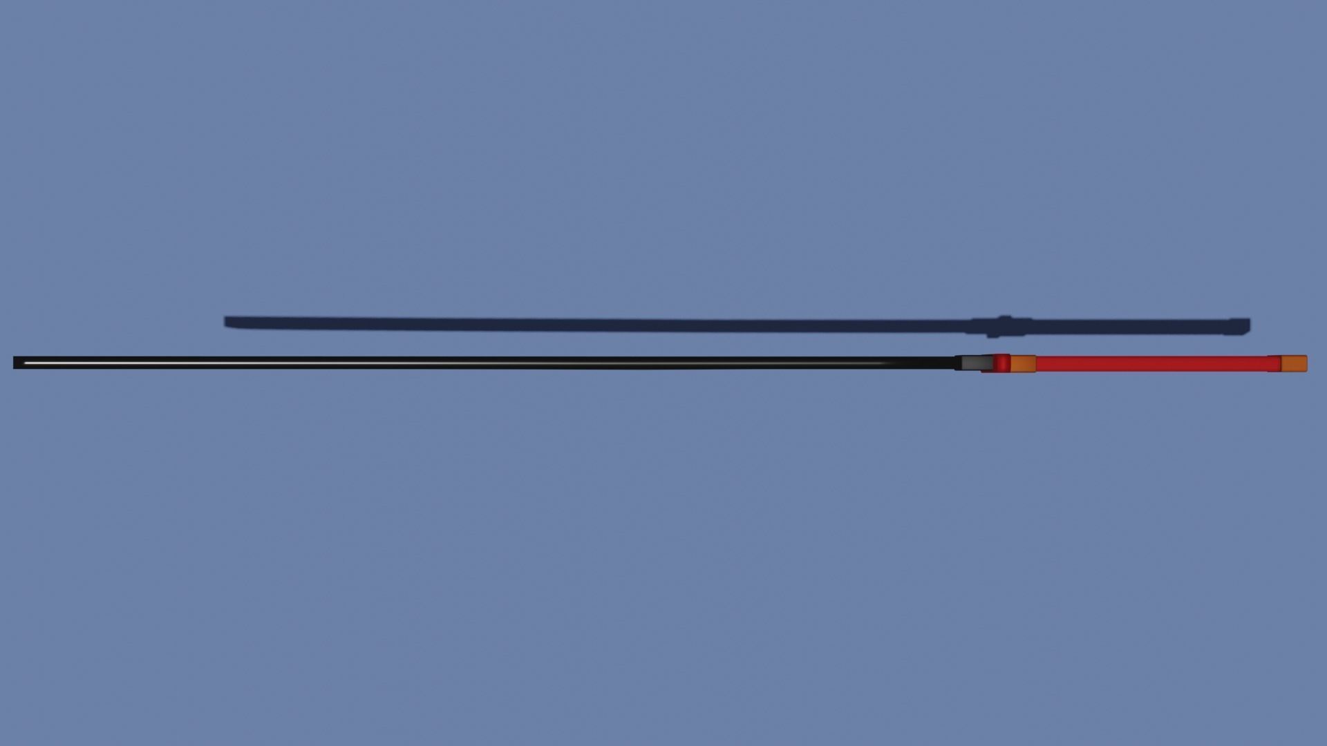 Sword - Katana Low-poly 3D model_1