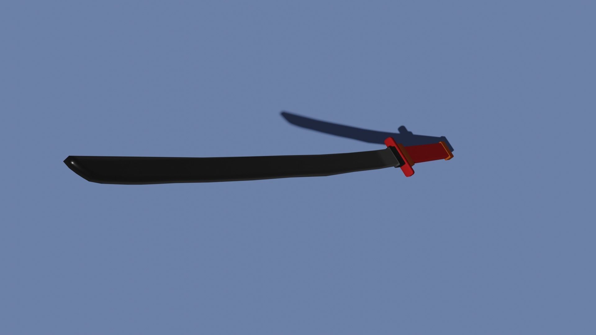Sword - Katana Low-poly 3D model_5