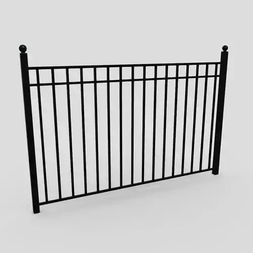 Iron Fence 2 Low-poly 3D model