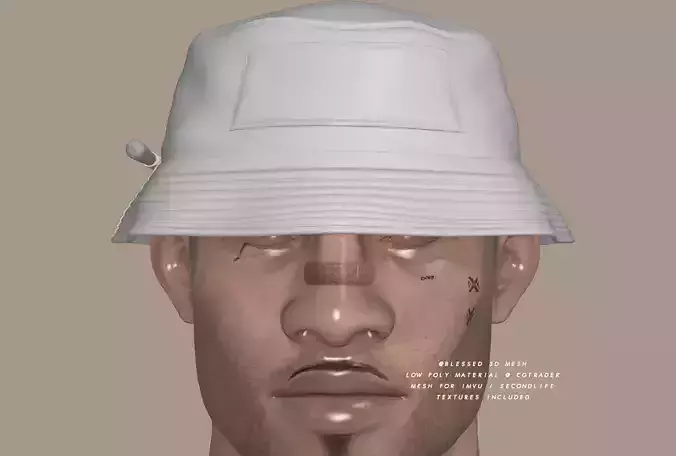 3Blessed Bucket Hat 17k Poly 3D model
