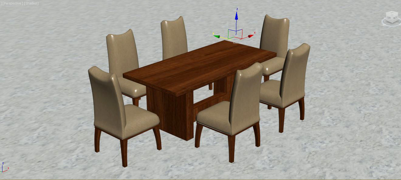 Modern Dining Table 3D model_1