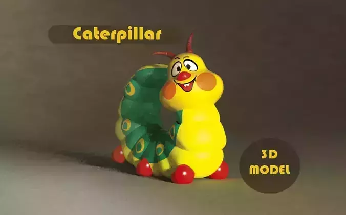 Caterpillar toy 3D model