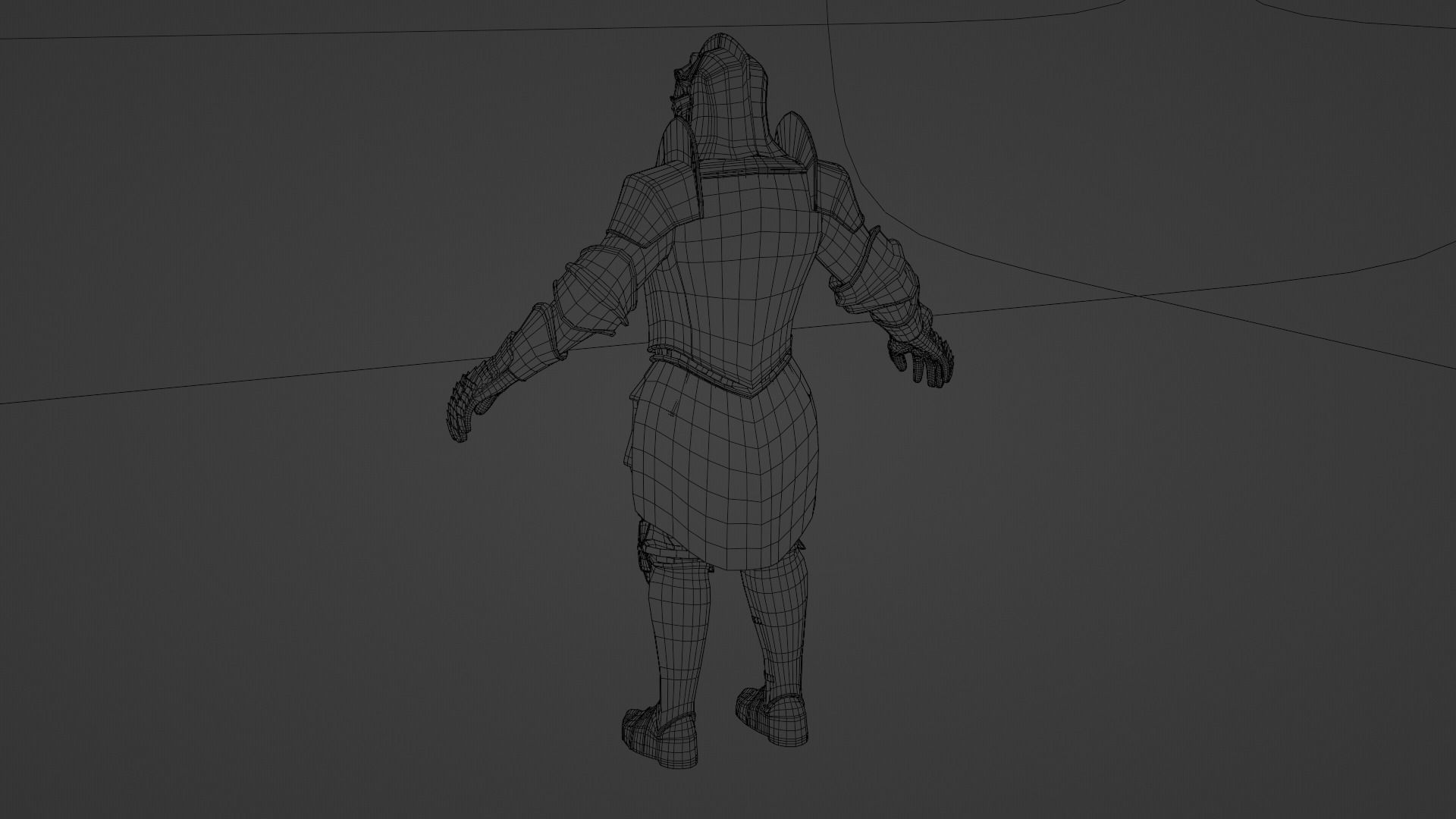 Knight Low-Poly in armor Low-poly 3D model_4