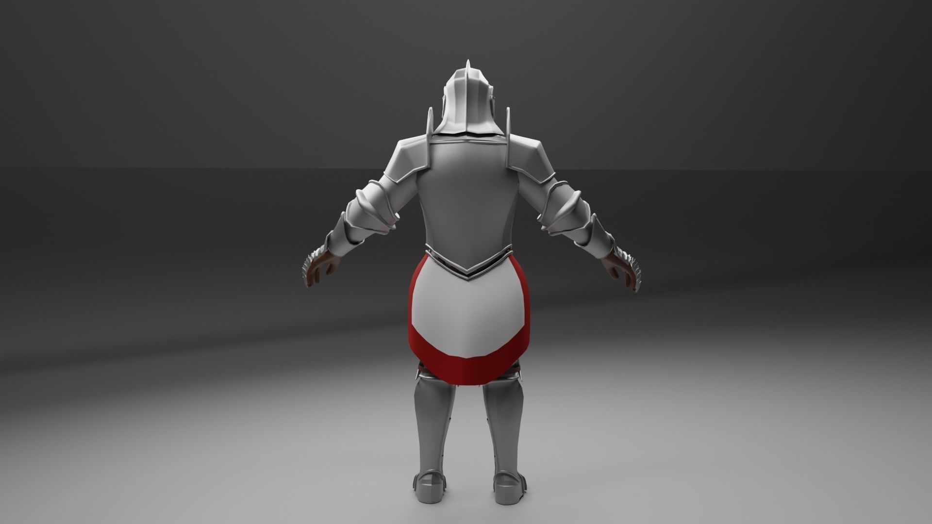 Knight Low-Poly in armor Low-poly 3D model_1