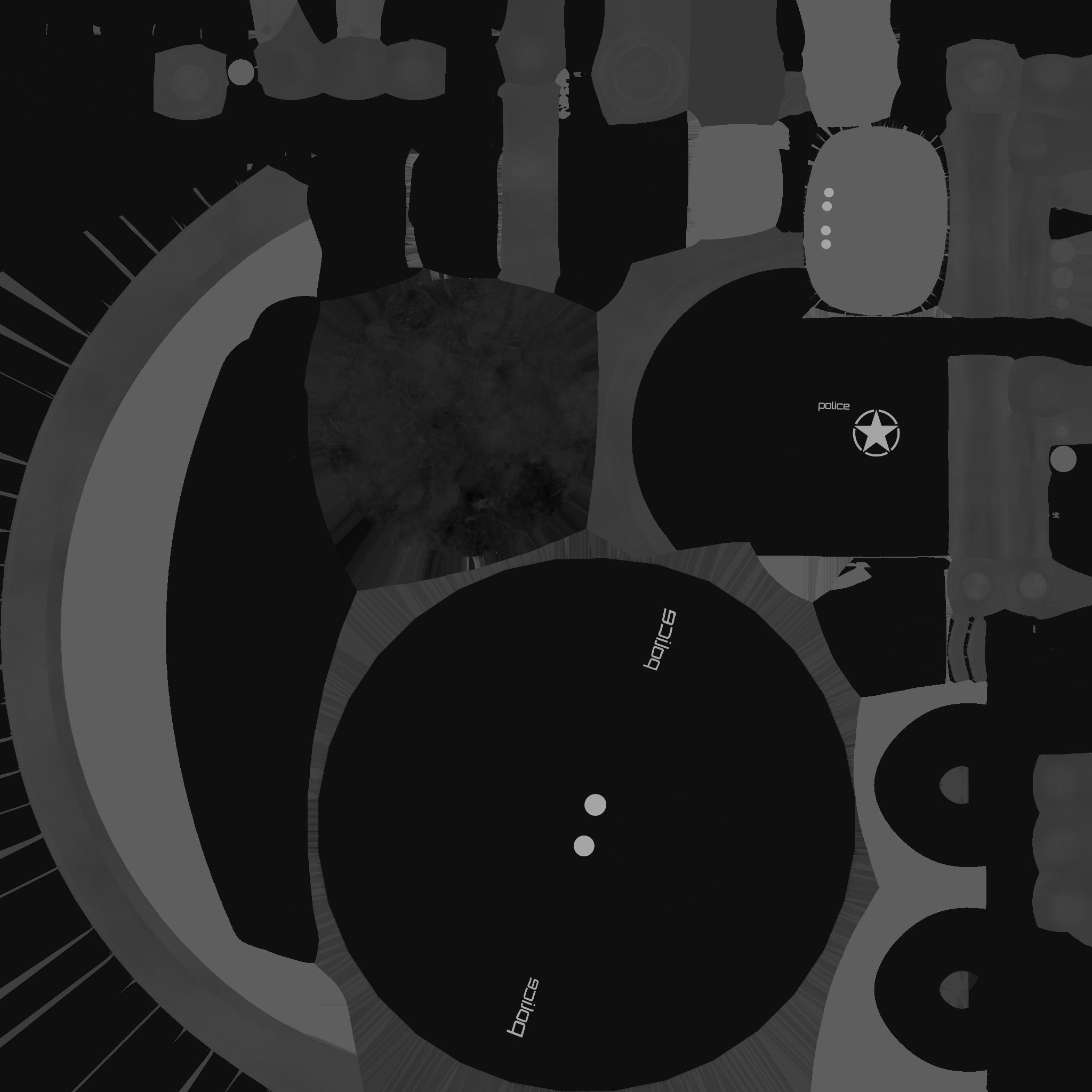 Cute Robot D08 Police Cop - SciFi Character Design Low-poly 3D model_27