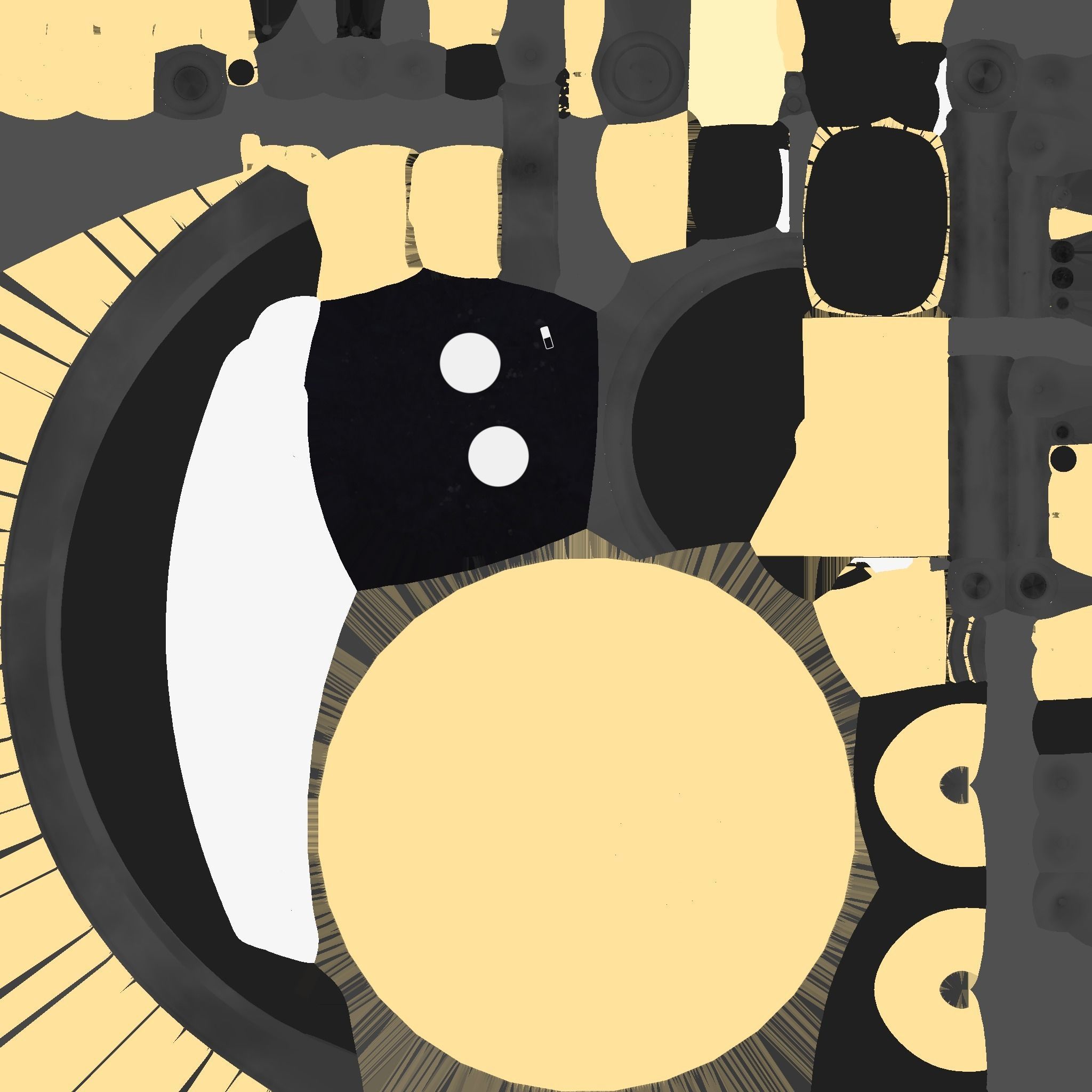 Cute Robot D09 Gold - SciFi Character Design Low-poly 3D model_21