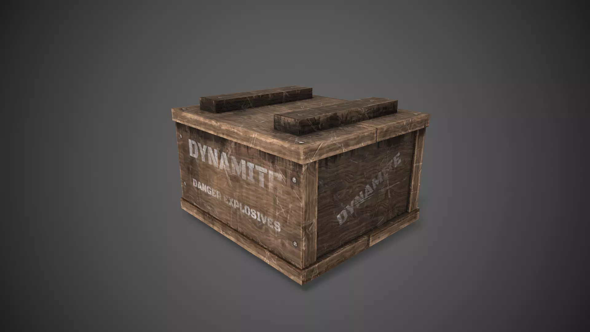 Dynamite Box Low-poly 3D model_0