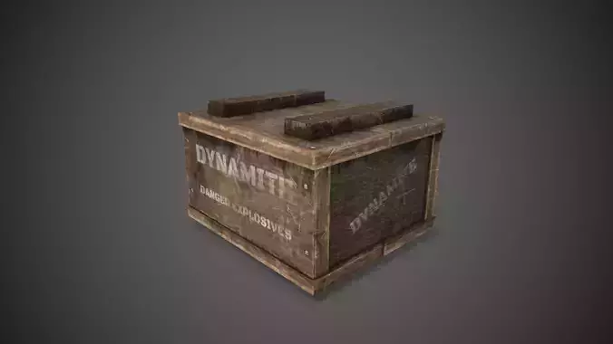 Dynamite Box Low-poly 3D model Dynamite Box Low-poly 3D model