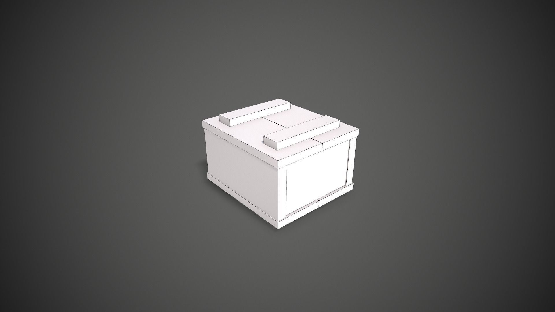Dynamite Box Low-poly 3D model_5