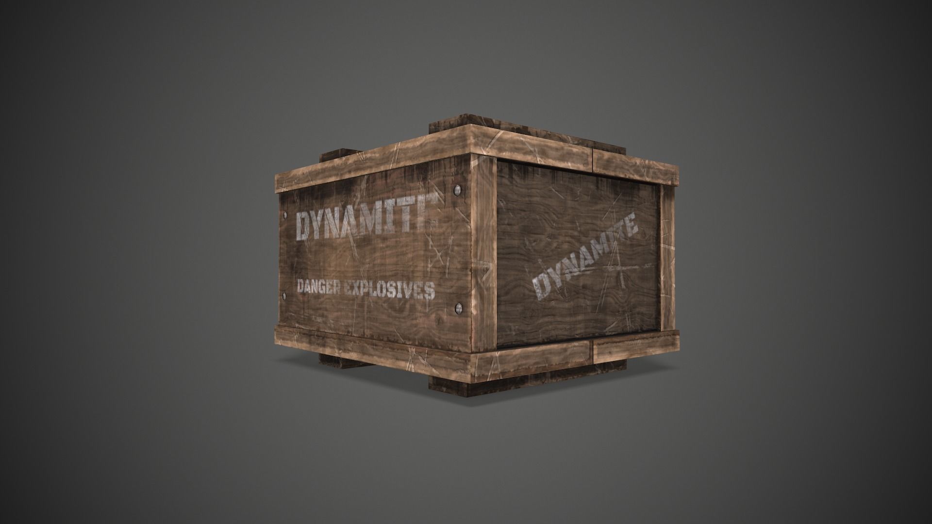 Dynamite Box Low-poly 3D model_2