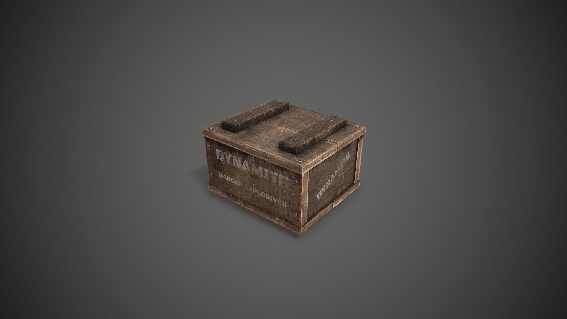 Dynamite Box Low-poly 3D model_3