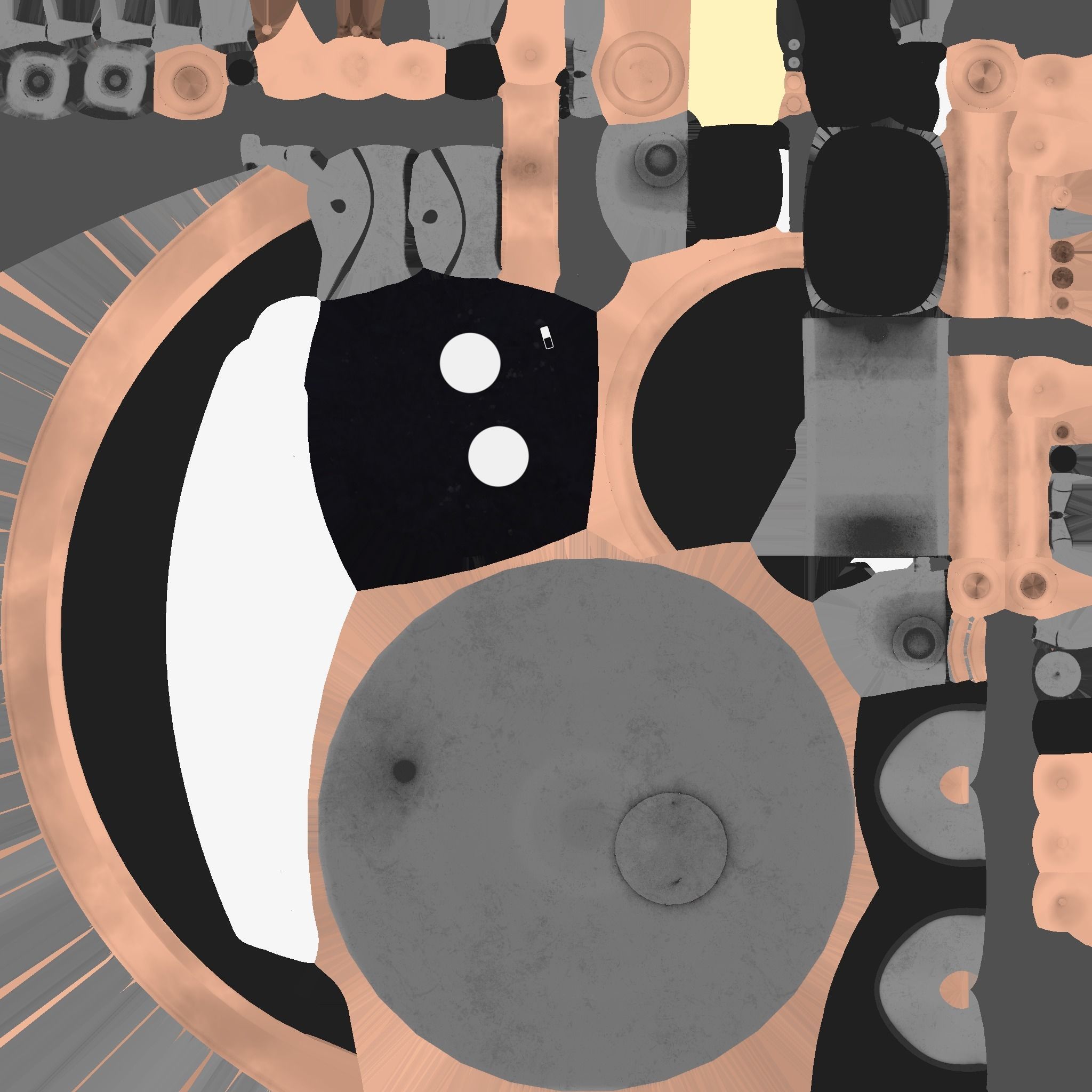 Cute Robot D10 Metal - SciFi Character Design Low-poly 3D model_21