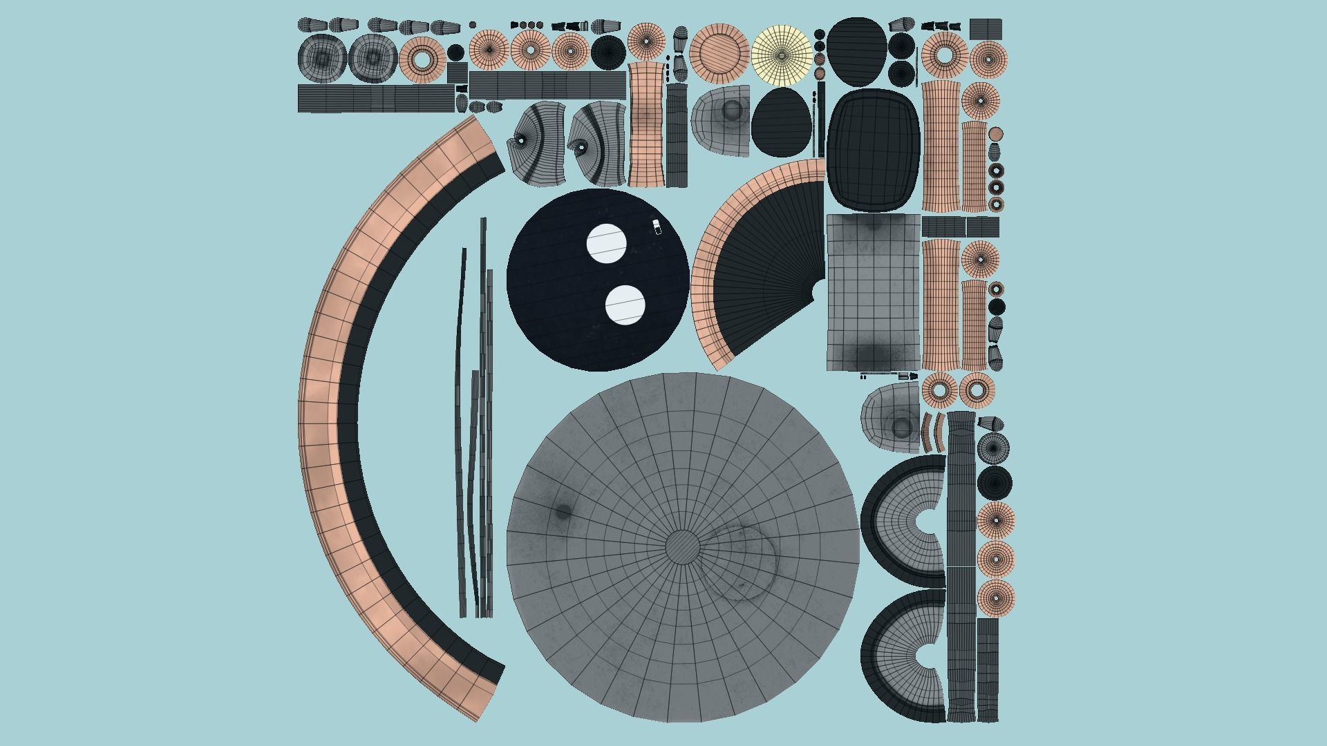 Cute Robot D10 Metal - SciFi Character Design Low-poly 3D model_7