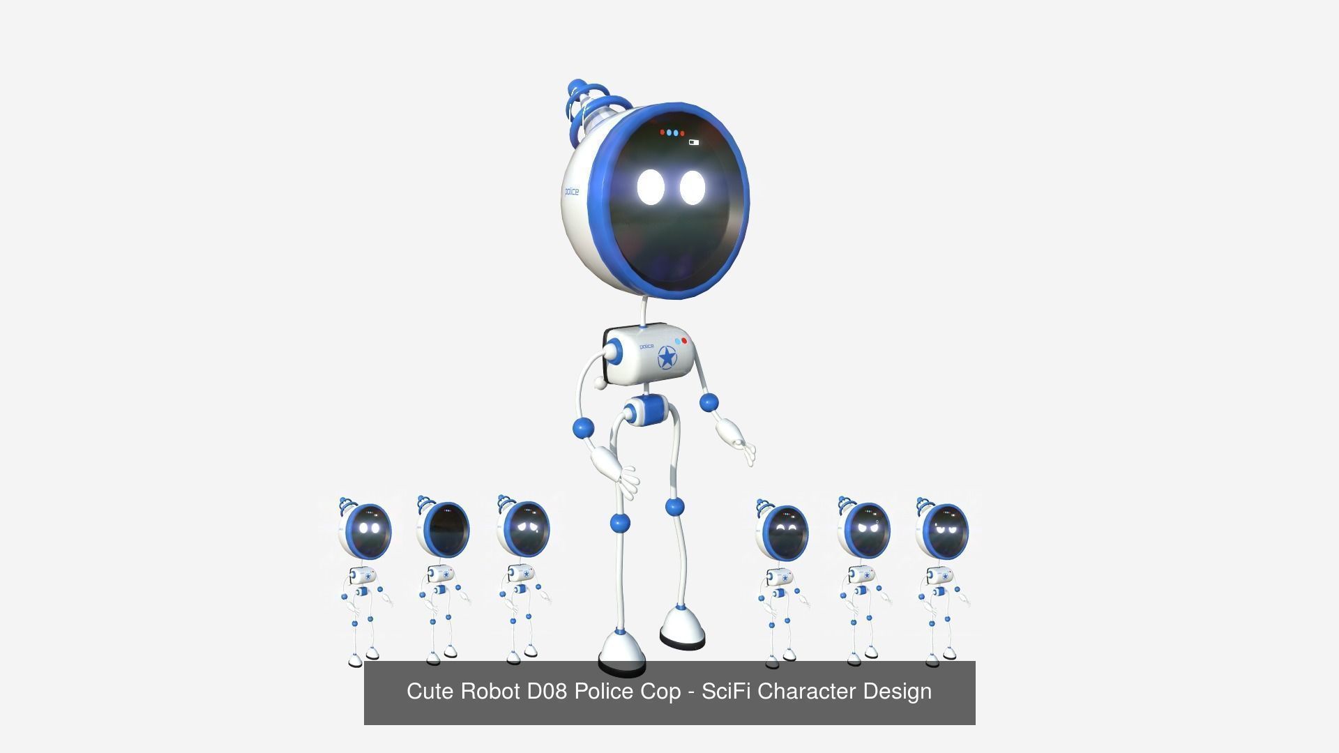 10 Cute Robot D Collection - SciFi Character Design _9