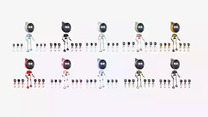 10 Cute Robot D Collection - SciFi Character Design 10 Cute Robot D Collection - SciFi Character Design