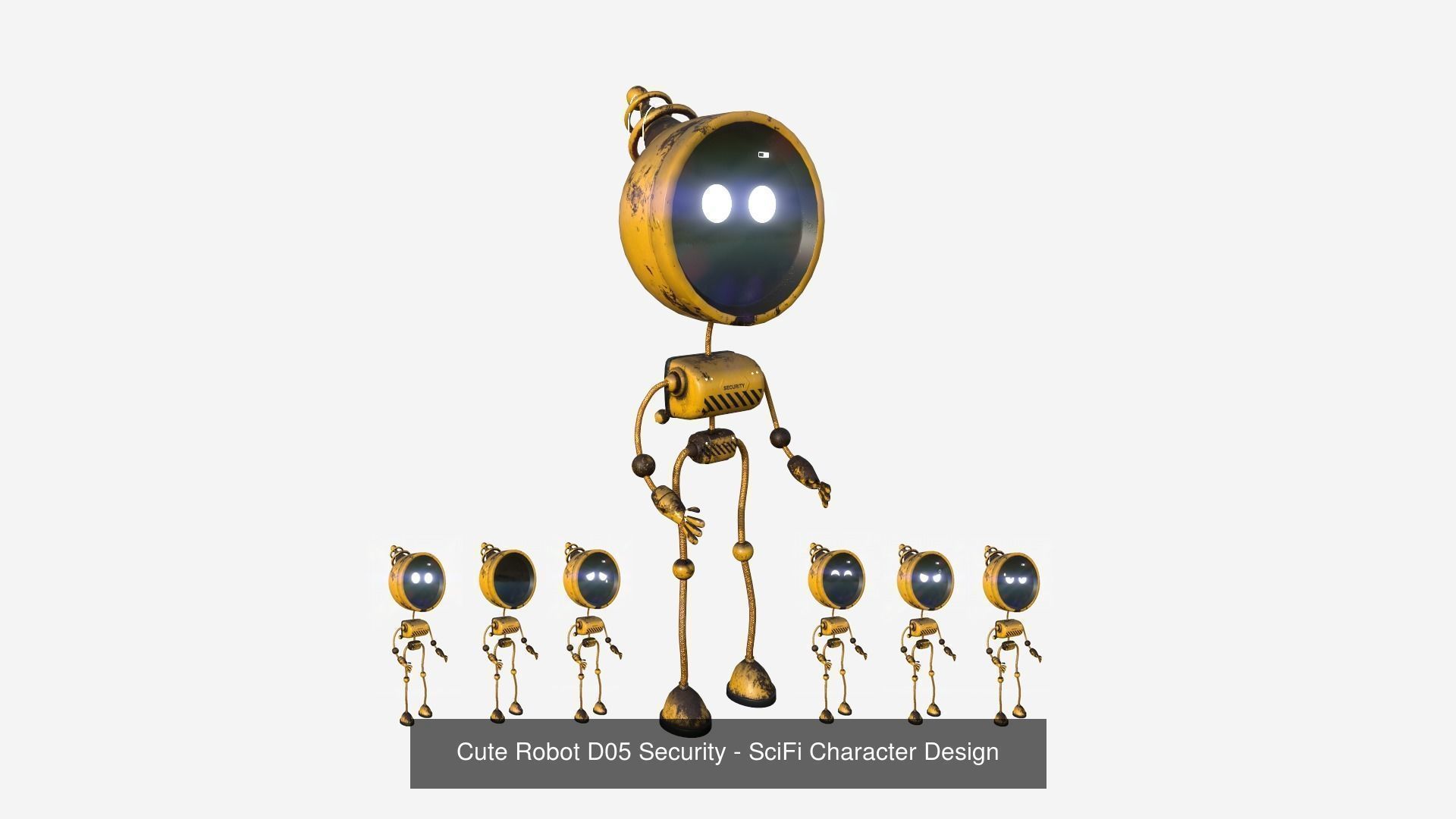 10 Cute Robot D Collection - SciFi Character Design _6