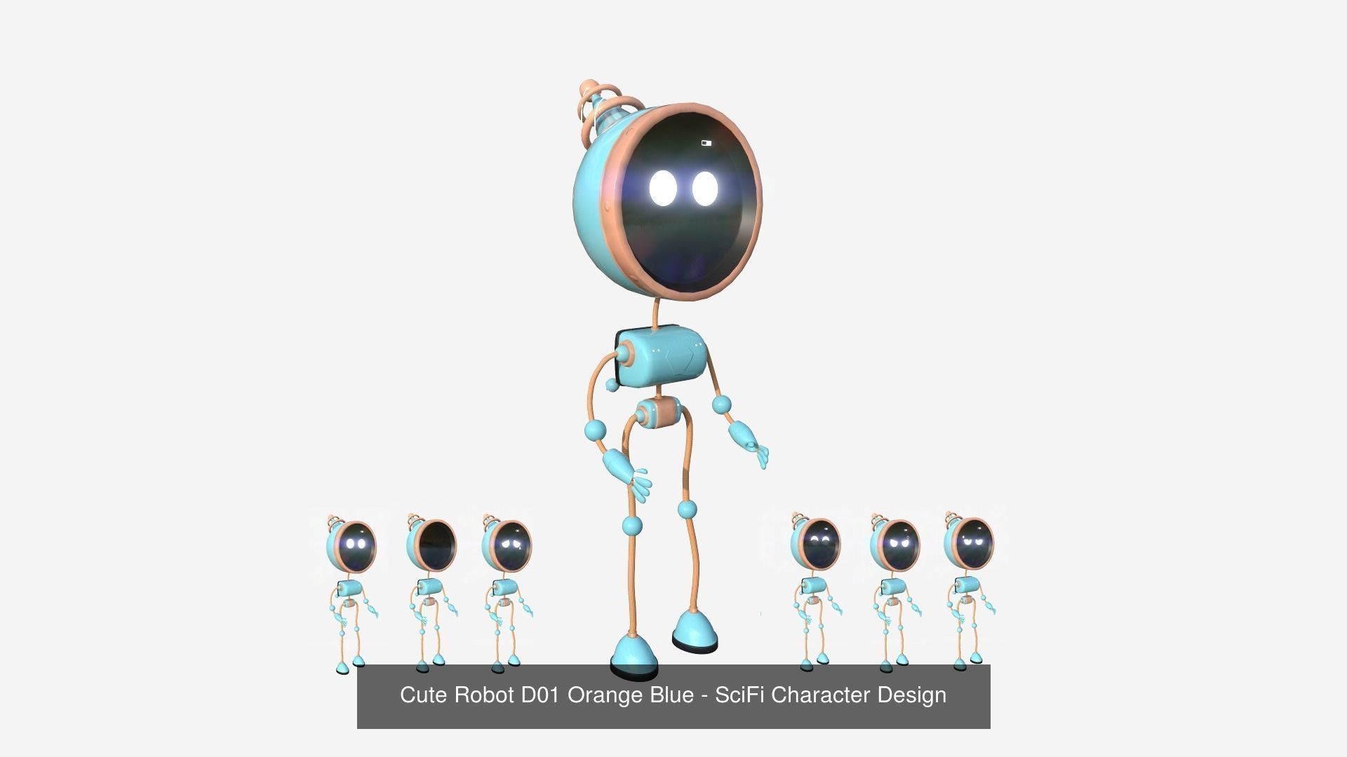 10 Cute Robot D Collection - SciFi Character Design _2