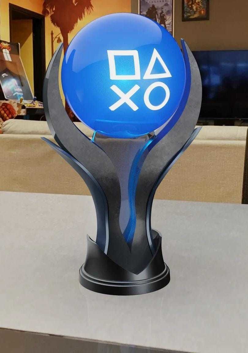 PS5 PLATINUM TROPHY 3D print model_3