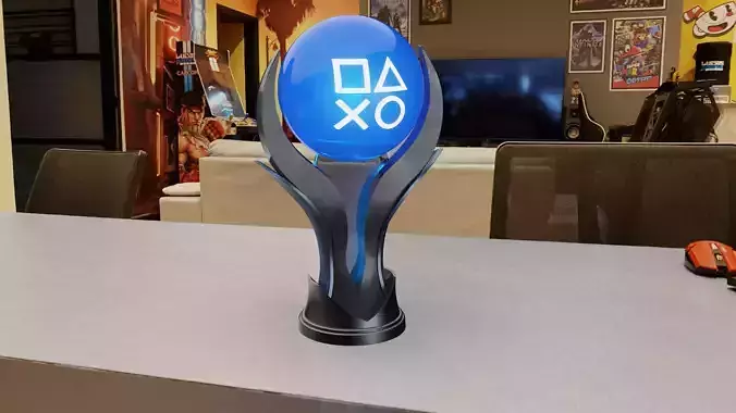 PS5 PLATINUM TROPHY 3D print model