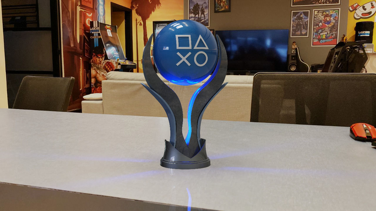 PS5 PLATINUM TROPHY 3D print model_4