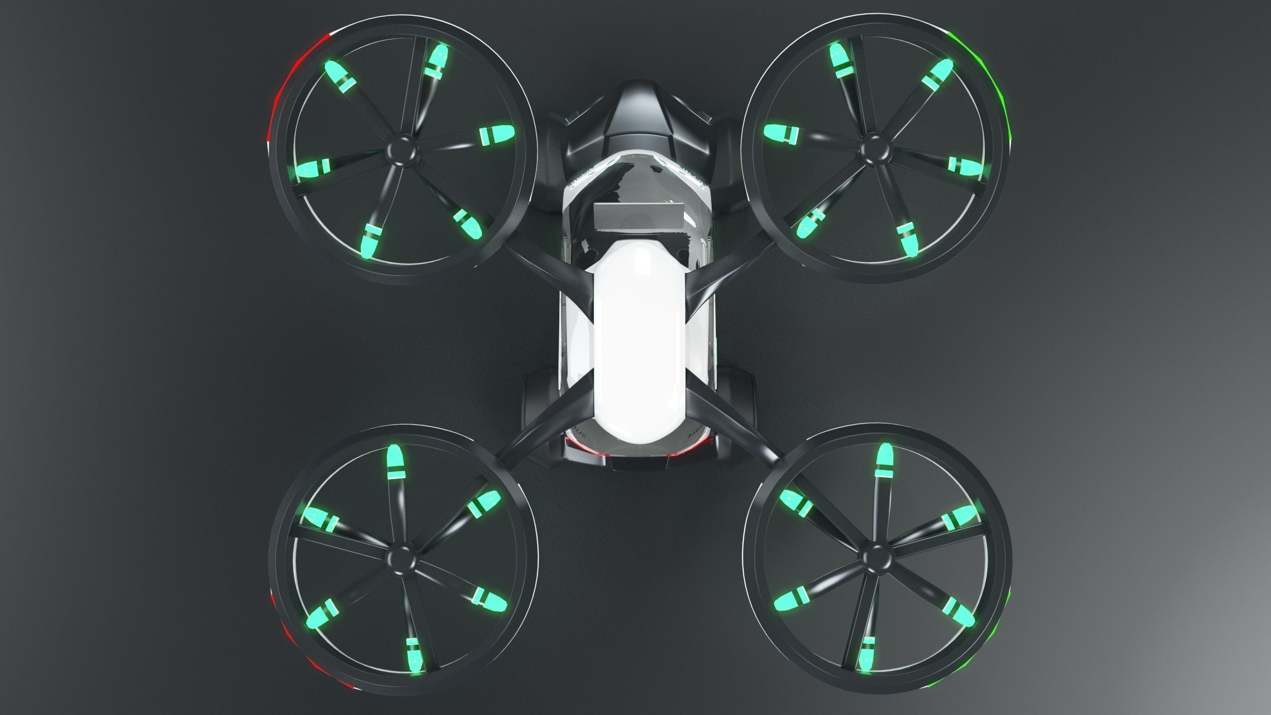 Airbus PopUp air passenger concept vehicle 3D model_3