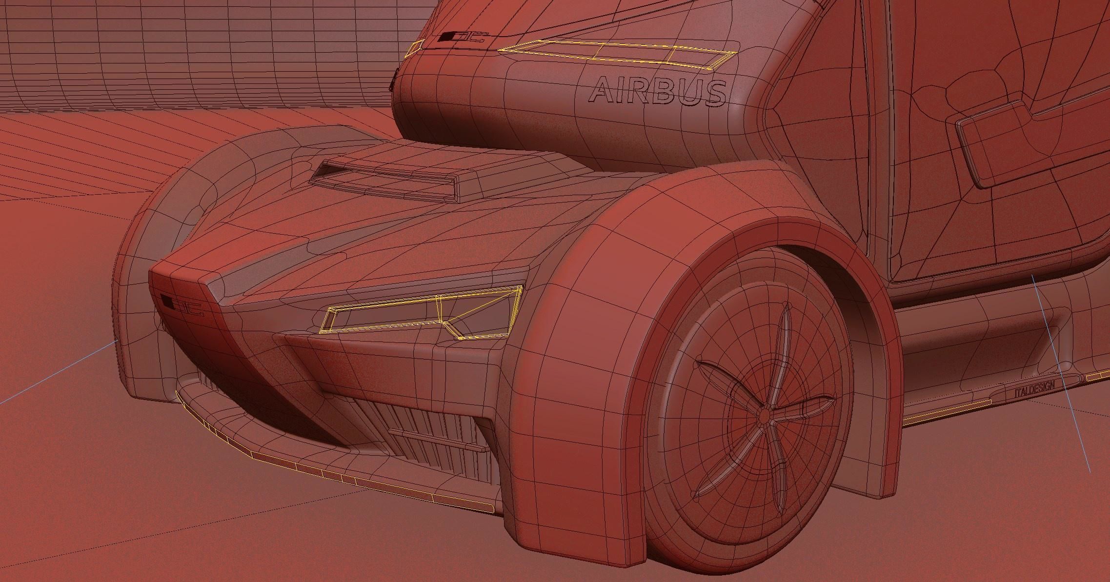 Airbus PopUp air passenger concept vehicle 3D model_9